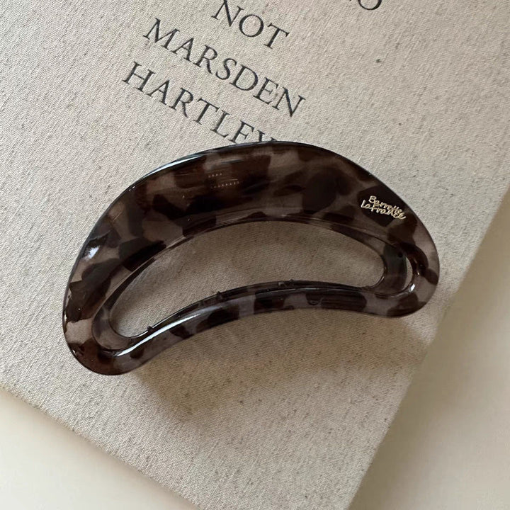Curved Hollow Acetate Hair Claw Clip French Style Large Hair Clamp for Women