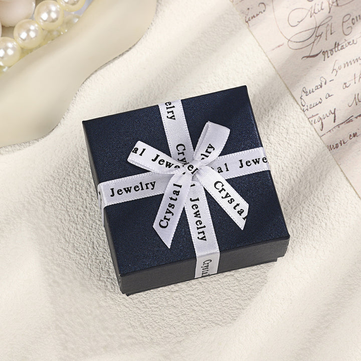 Multi‑Color Ribbon Bow Jewelry Gift Box Square Accessory Storage Present Box