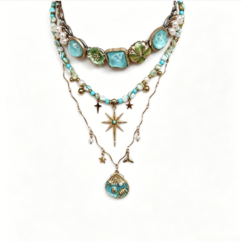 Vintage Ocean Layered Necklace