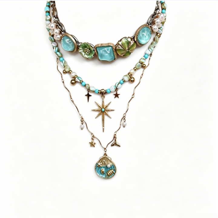 Vintage Ocean Layered Necklace
