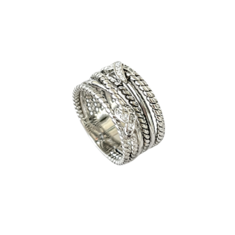 Vintage Multi-Layer Braided Ring for Women