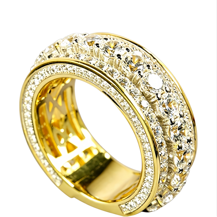 Full Eternity Pave Diamond Ring Luxury Statement Band for Men & Women
