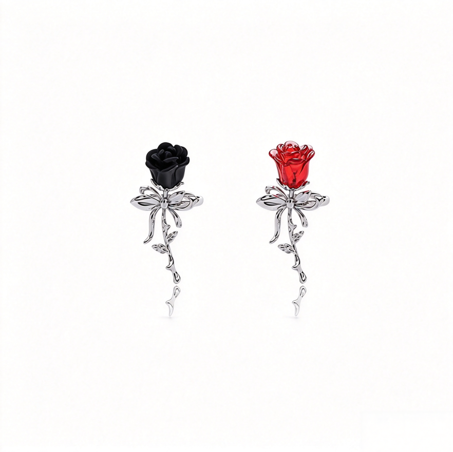 Rose Bowknot Open Ring Vintage Romantic Statement Jewelry For Women
