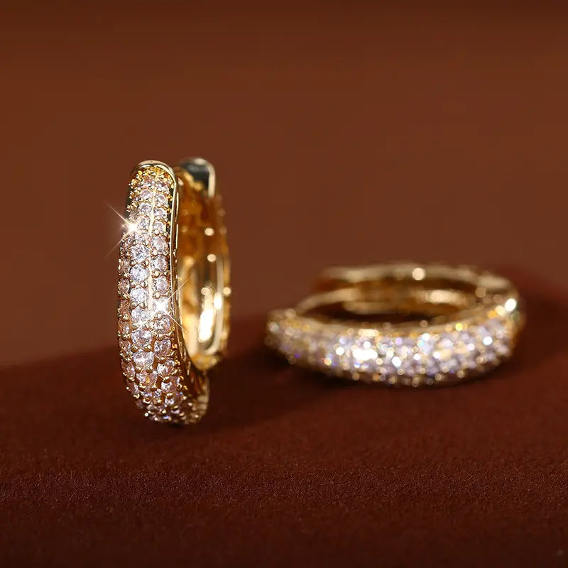Diamond Hoop Earrings Set Multi Style Huggie Earring Pack Luxury Statement Ear Jewelry For Women Wedding Party Daily Dating Accessory