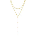 Multi-layer Beaded Y Drop Clavicle Chain
