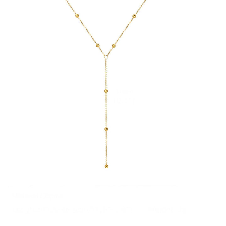Multi-layer Beaded Y Drop Clavicle Chain