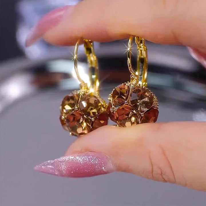 Round Cluster Diamond Leverback Earrings (Sparkling Vintage Luxury Style)