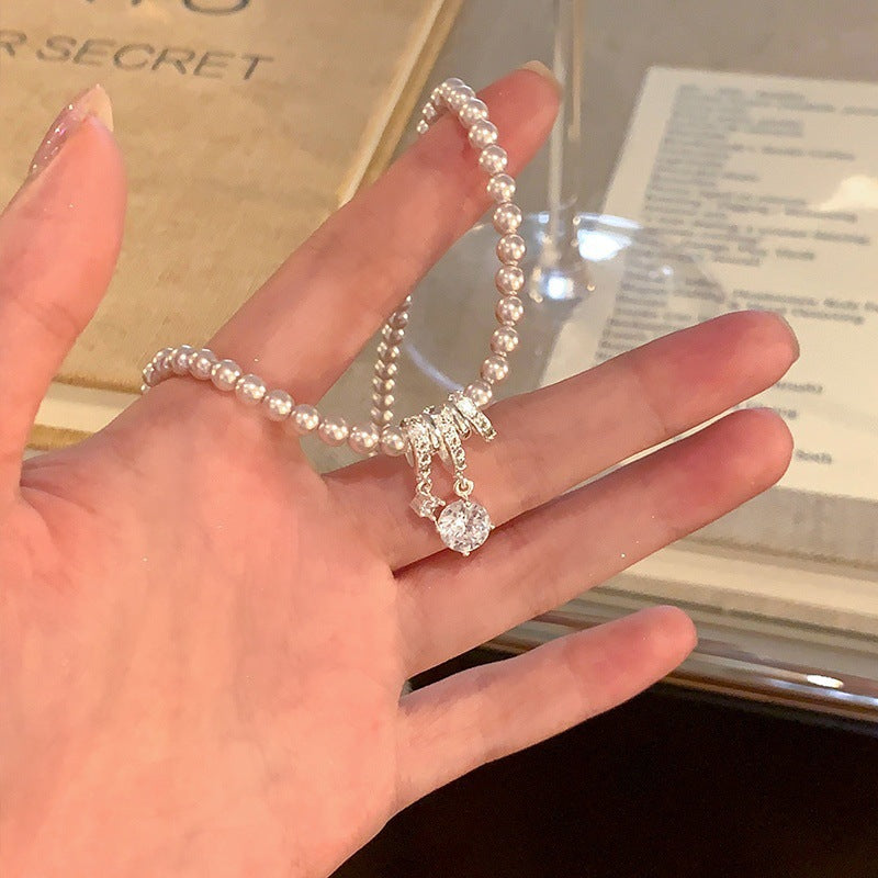 Elegant Pearl Bow Pendant Necklace